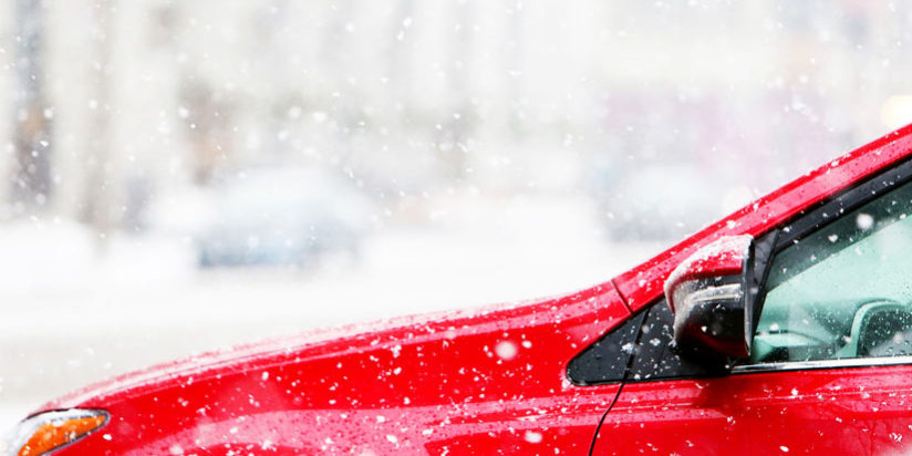 Picture of car in show storm