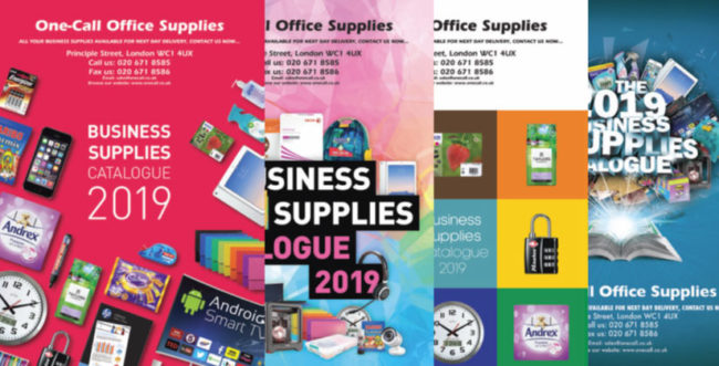 Picture of a series of VOW catalogue covers