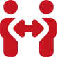 people-arrows-solid-full-red